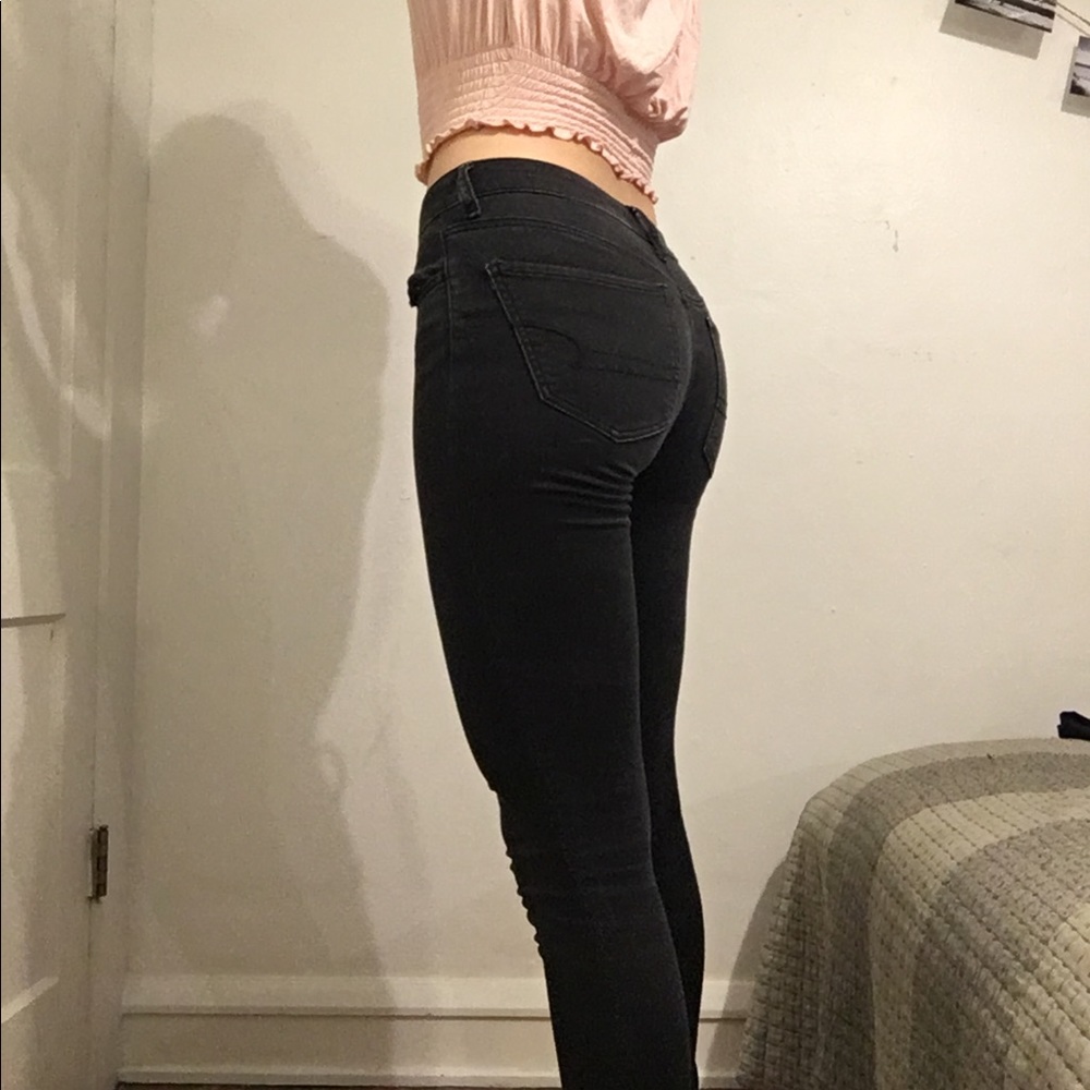 Black American Eagle Super Stretch Jegging Long